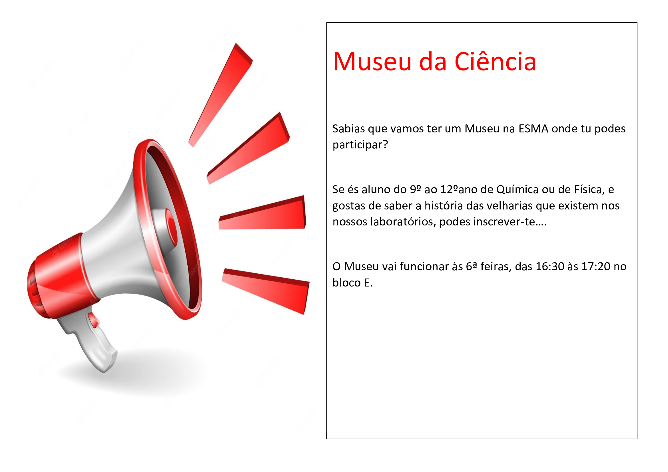 Inscrições no museu