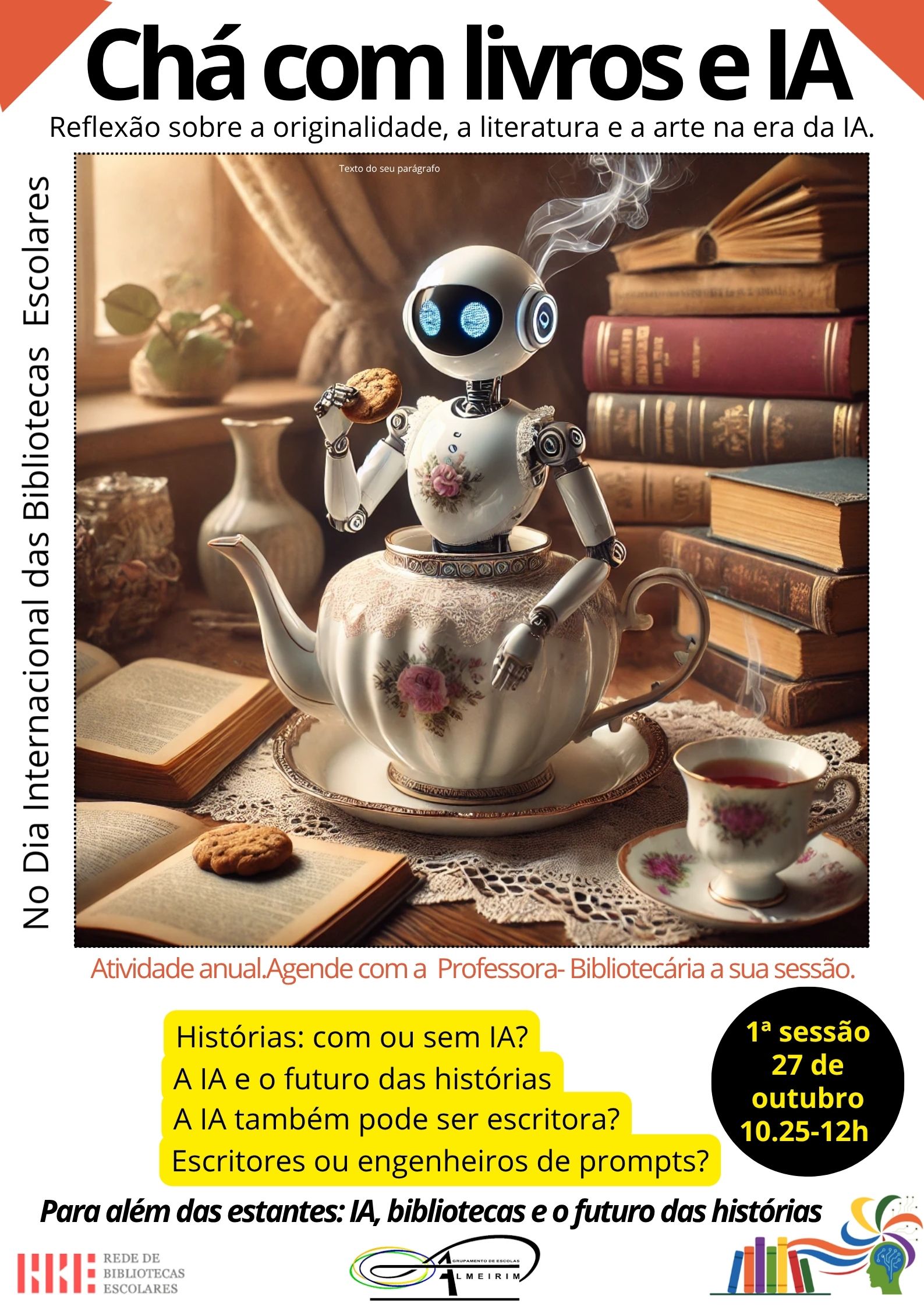 chá com livros