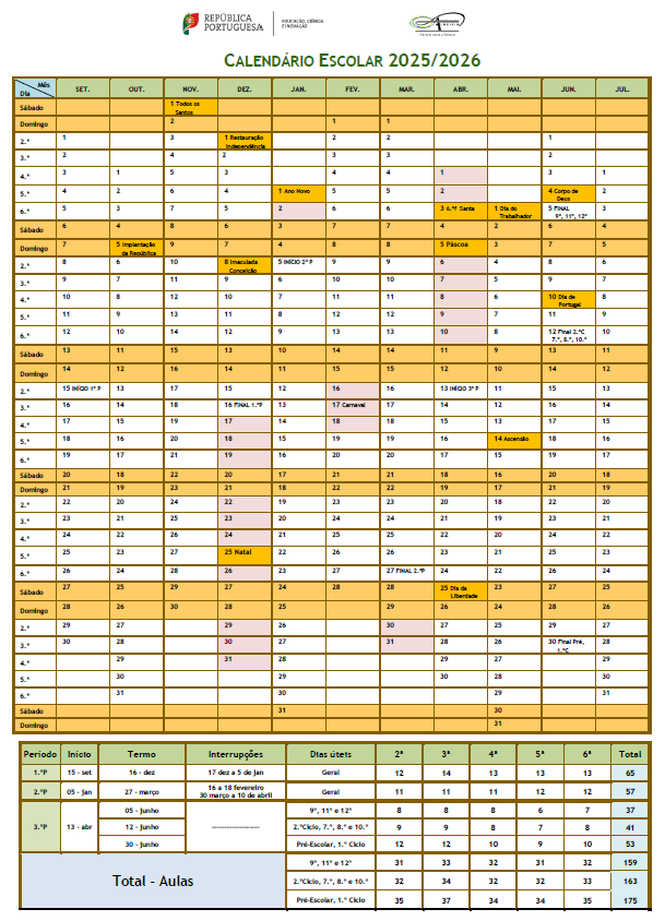 calendário